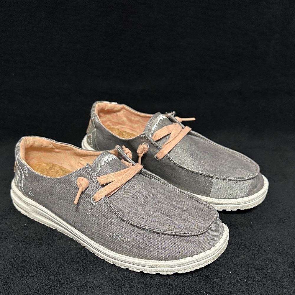 Women’s Hey Dude Wendy Boho Grey Sz 8 Shoes Like New Dudes